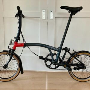 Brompton CHPT3 SL2-X Titanium Folding Bike with B&W Travel Case + Extras