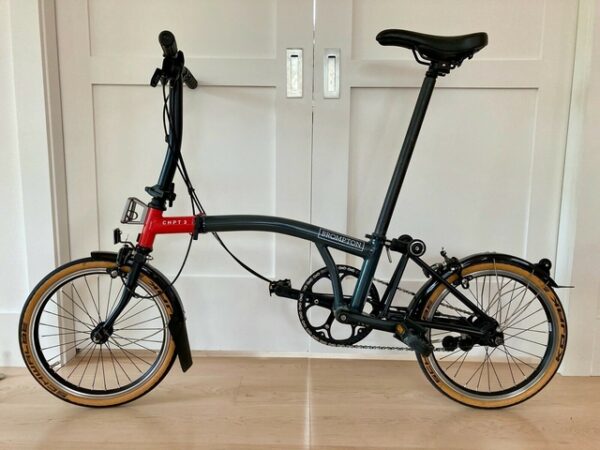Brompton CHPT3 SL2-X Titanium Folding Bike with B&W Travel Case + Extras
